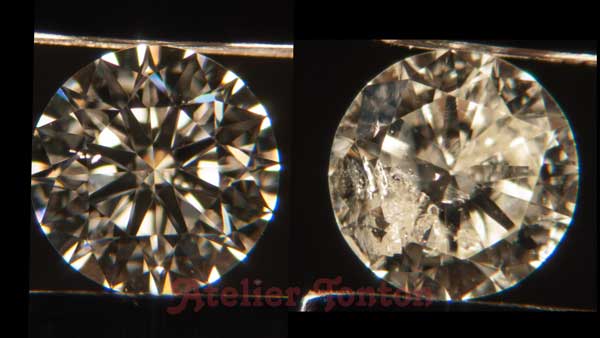インクルージョンがダイヤモンドの輝きに影響を与える