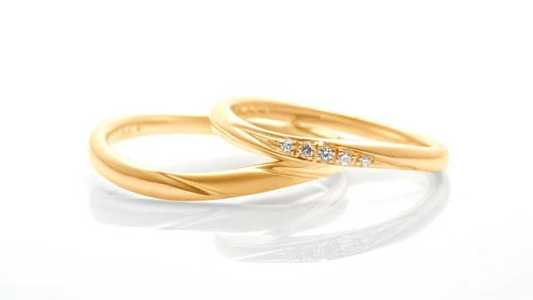 K18結婚指輪、スイカズラ K18ゴールドマリッジ